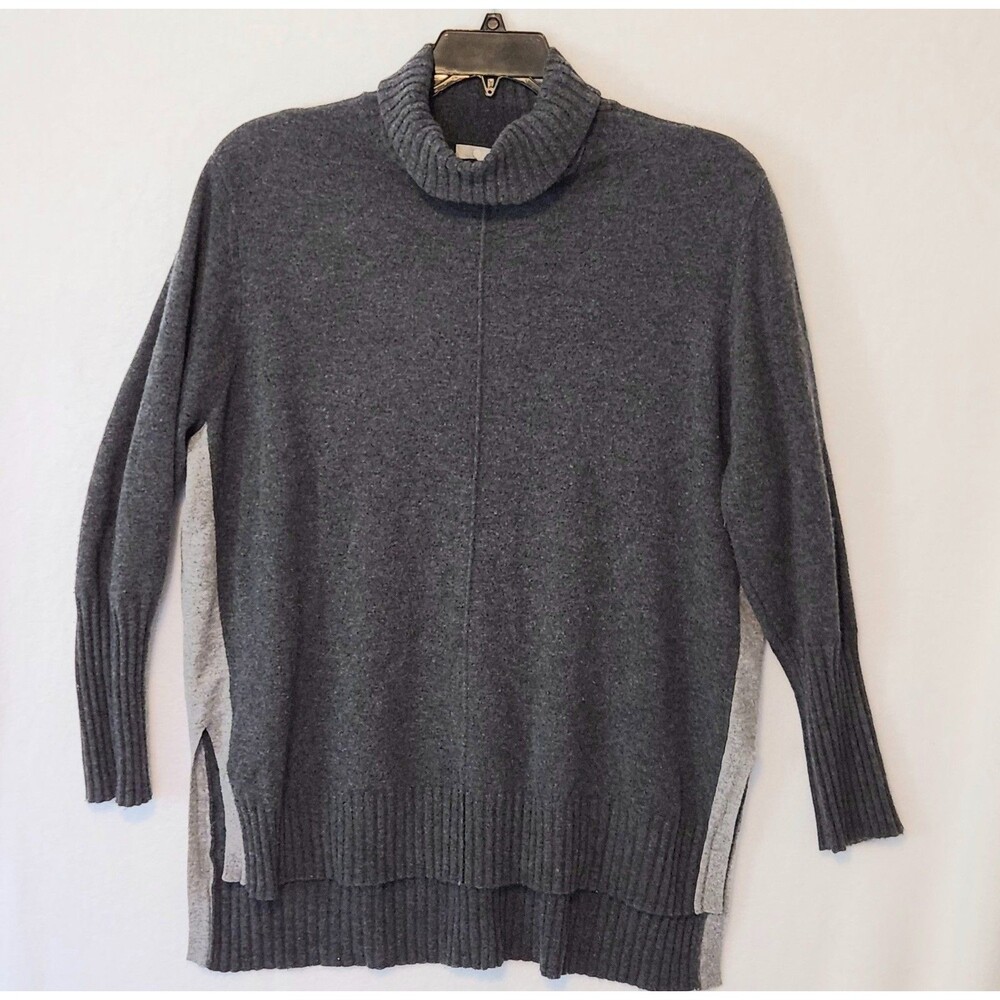 Vintage Zella Women's L-XL Wool Cashmere Turtleneck Sweater High Low Hem